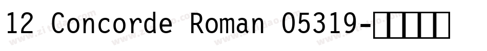 12 Concorde Roman 05319字体转换
